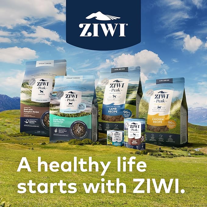 ZIWI Peak Beef Dog Food Bundle – All Natural, High Protein, Grain Free & Limited Ingredient, with Superfoods (Air-Dried 1.0 lb Bag + Case of 12, 6oz Cans)